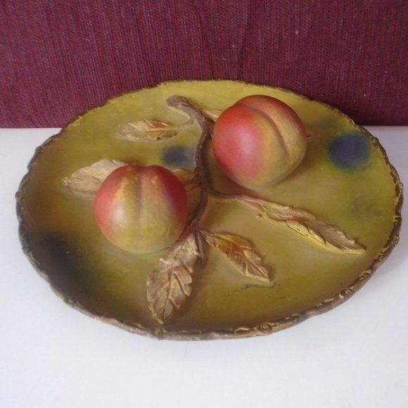 Antique 3D Apple Plate Austria - Picture 2 of 3